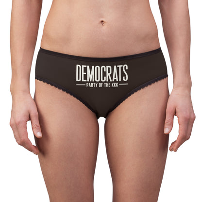 "Democrats - Party of the KKK", Women's Briefs (Rich Soil Brown)