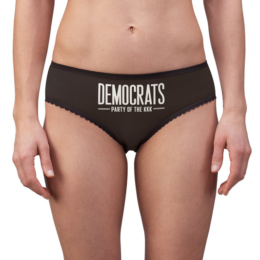 "Democrats - Party of the KKK", Women's Briefs (Rich Soil Brown)