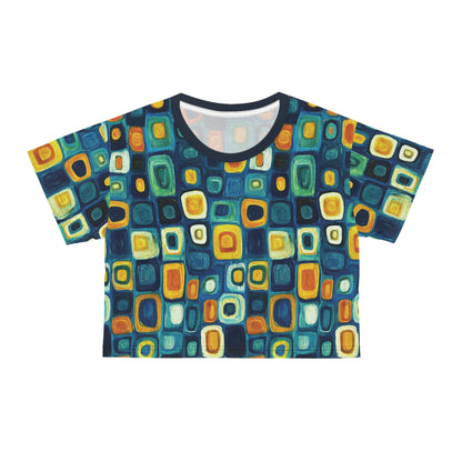 "Soul Mosaic", Crop Tee (Birlinn Blue Collar)