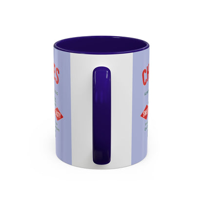 "Delicious Cherries", Colorful Mugs (11oz, 15oz) (Retro Periwinkle)