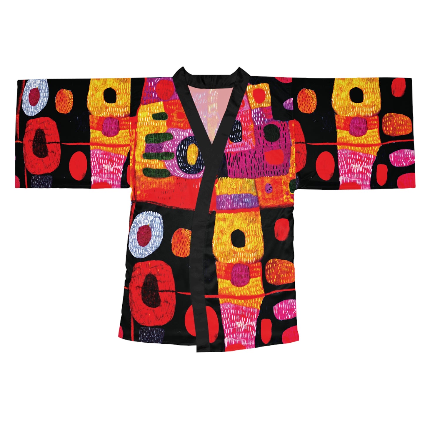 Abstract 78", Long Sleeve Kimono Robe