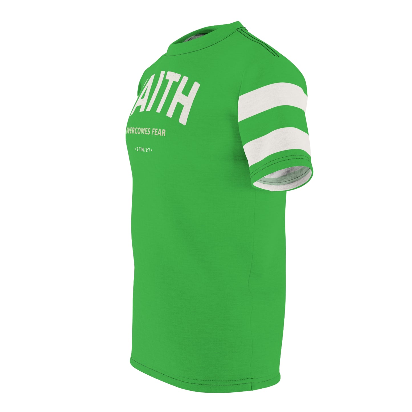 "Faith Overcomes Fear", Unisex Tee (Lime Green)