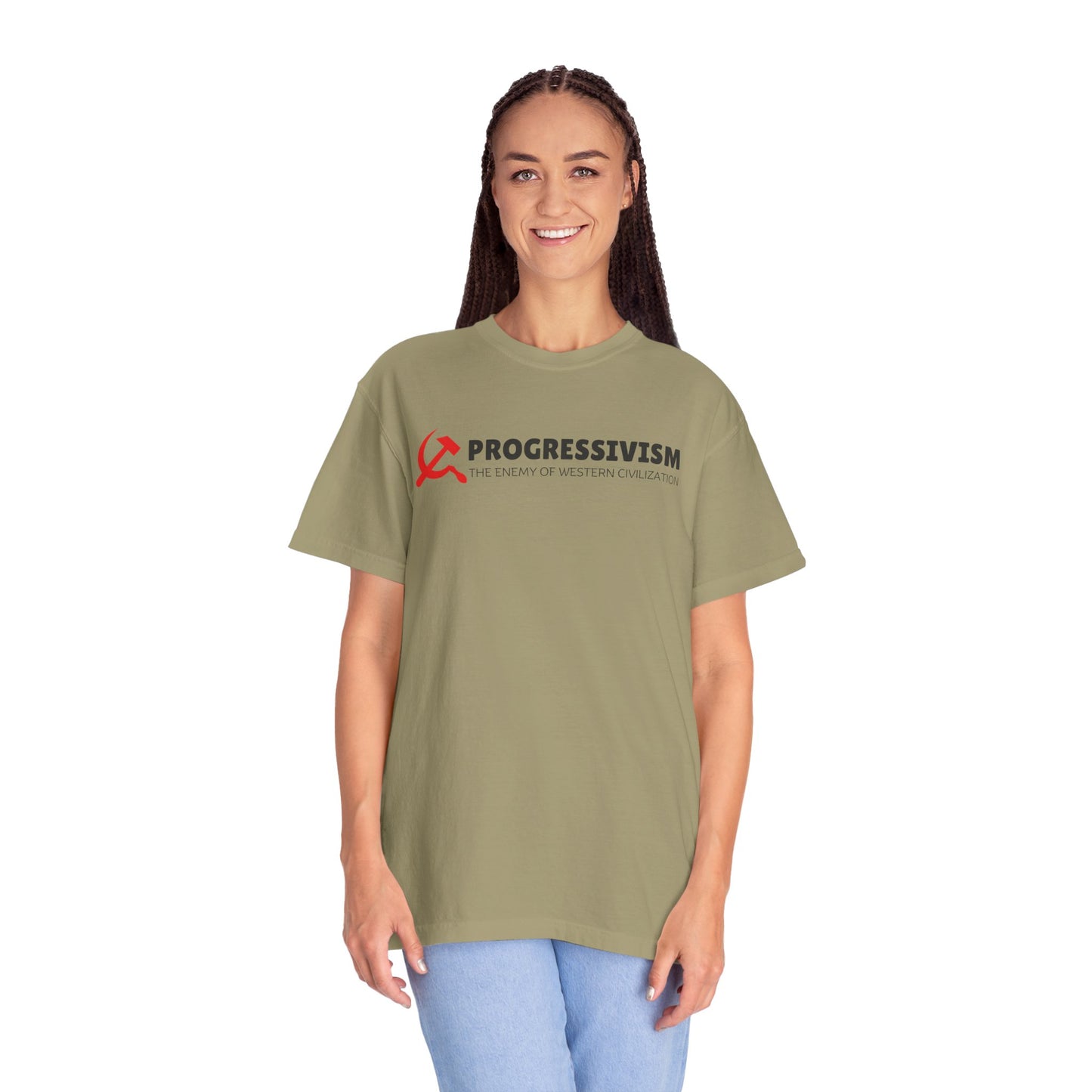 "Progressivism - Enemy of Western Civilization", Unisex T-shirt (Light Colors)