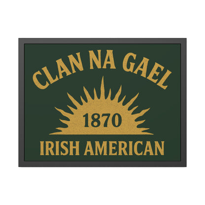 "Clan na Gael - Irish American", Framed Paper Poster (Fenian Green)