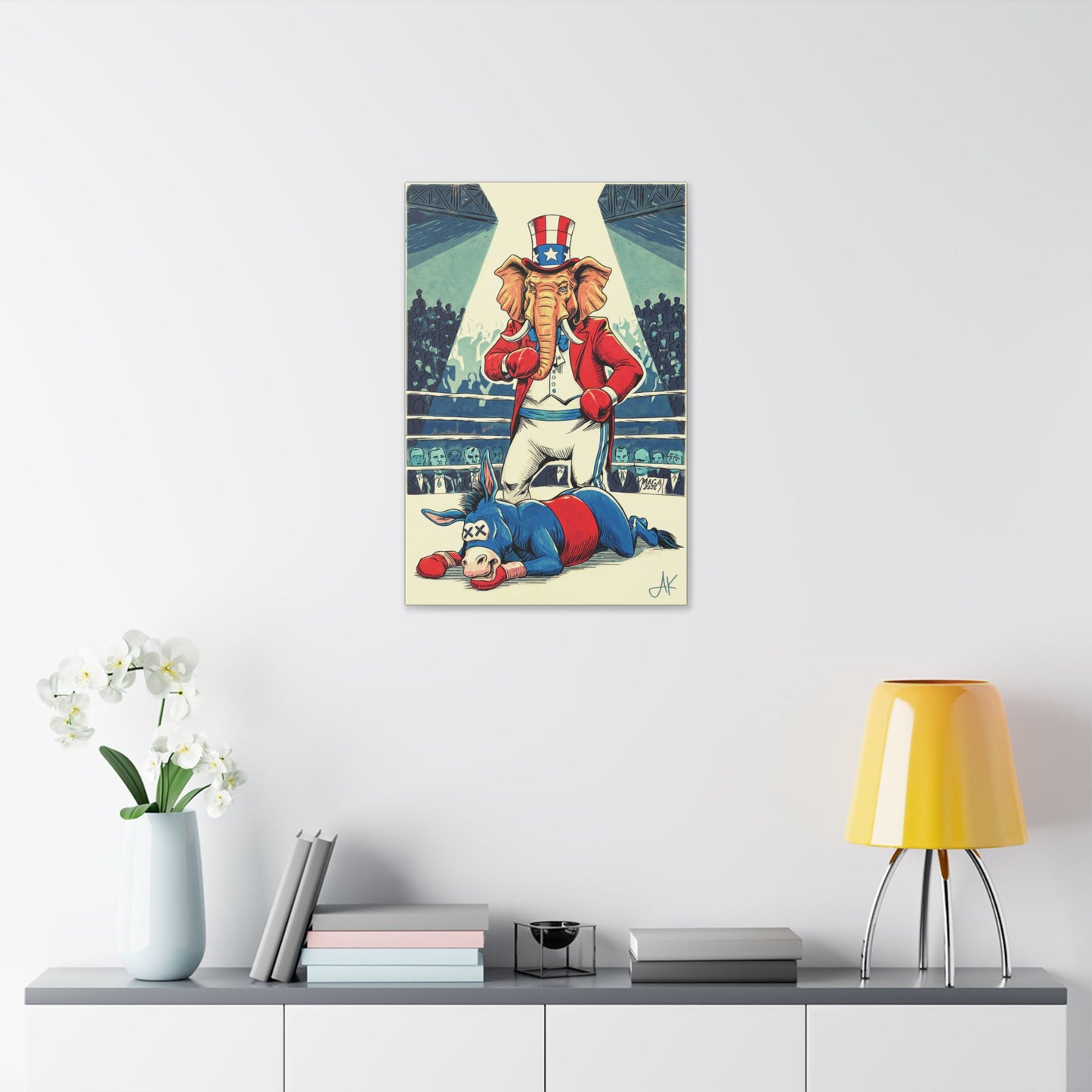 "Brutal Woke Knockout 2024", Stretched Classic Canvas Print