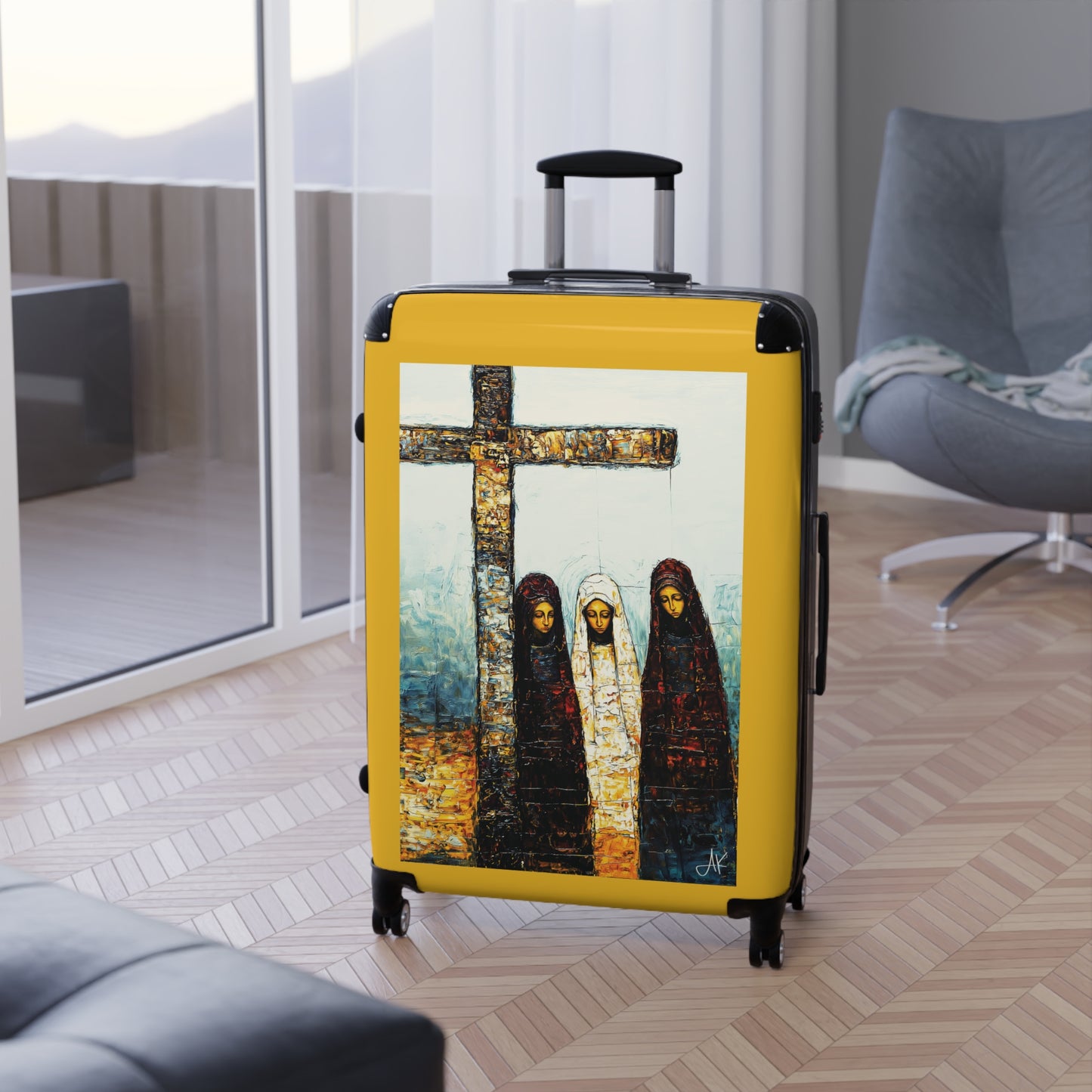 "At-the-Foot of the Cross - John 19:25", Suitcases (Yellow)