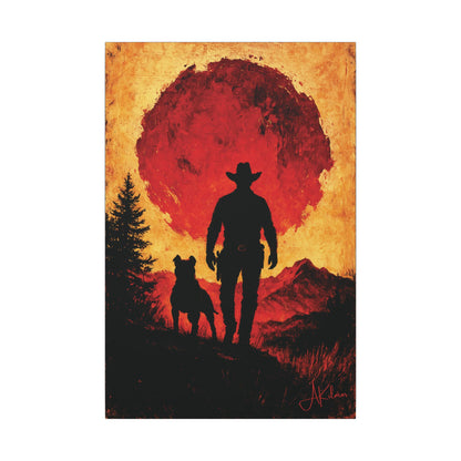 "Watchman of the Red Sun", Matte Canvas Fine Art Print