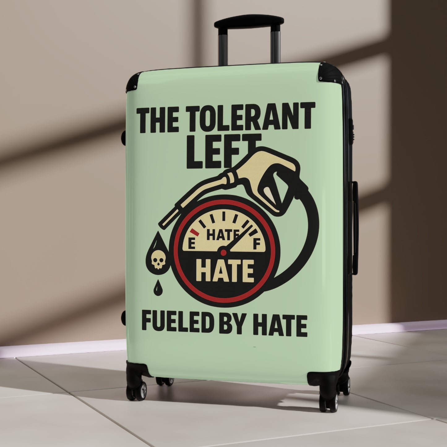 "The Tolerant Left", Suitcase (Soft Lime Green)