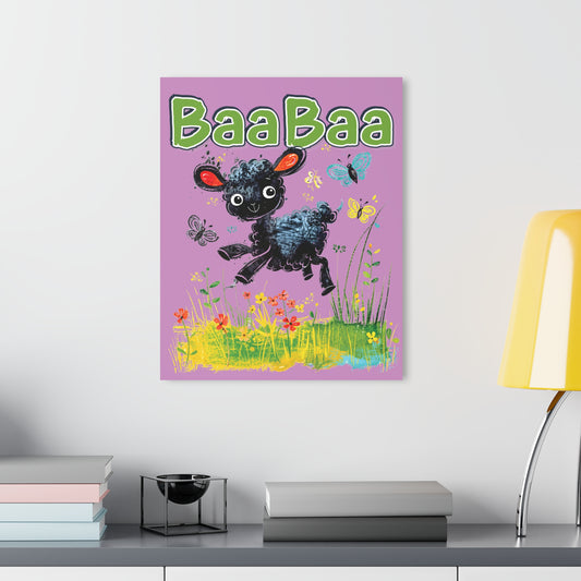 "Baa Baa Black Sheep", Acrylic Wall Prints (French Cleat Hanging) (Sanctified Petal)
