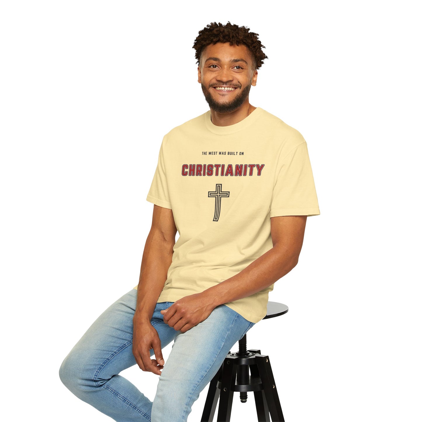 "The West was built on Christianity", Unisex T-shirt