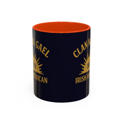 "Clan na Gael - Irish American", Colorful Mugs (11oz, 15oz) (Black Rock Blue)