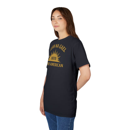 "Clan na Gael - Irish American", Unisex T-shirt (Black Denim)
