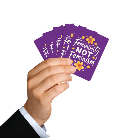 "Femininity not Feminism" #02, Hand-style Art Playing Cards (Vesper Violet)