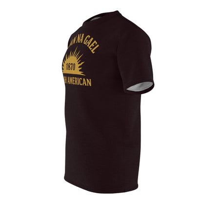 "Clan na Gael - Irish American", Unisex T-shirt (Seal Brown)
