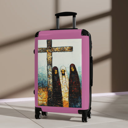 "At-the-Foot of the Cross - John 19:25", Suitcases (Light Pink)