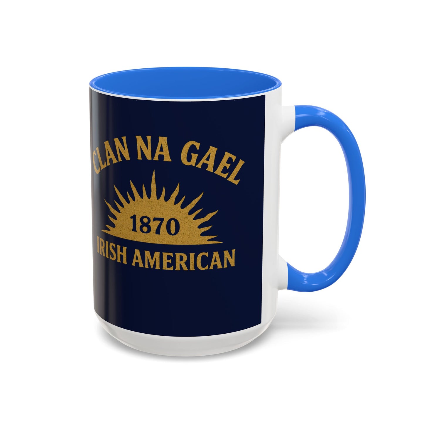 "Clan na Gael - Irish American", Colorful Mugs (11oz, 15oz) (Mariana Blue)