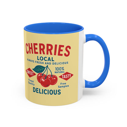 "Delicious Cherries", Colorful Mugs (11oz, 15oz) (Sanctum Veil)