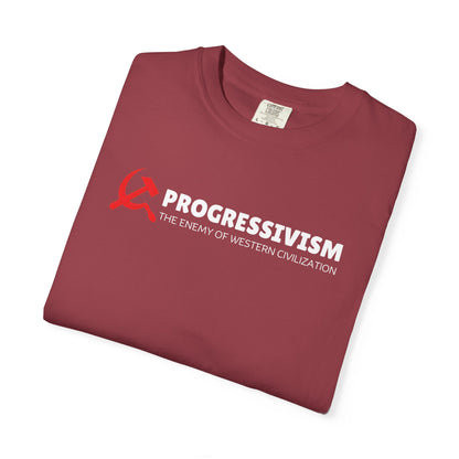 "Progressivism - Enemy of Western Civilization", Unisex T-shirt (Dark Colors)