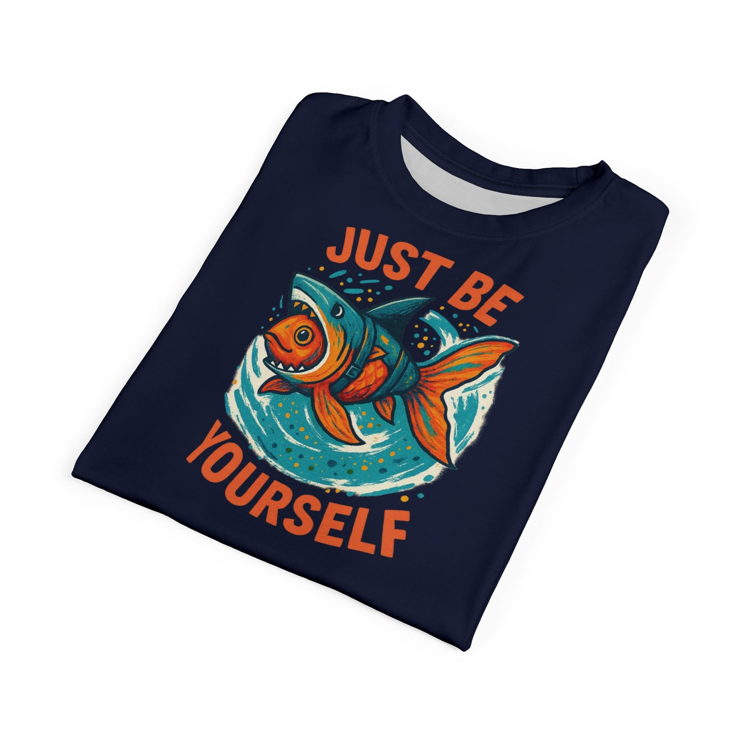 "Just Be Yourself", Unisex T-shirt (Deep Cove Blue)