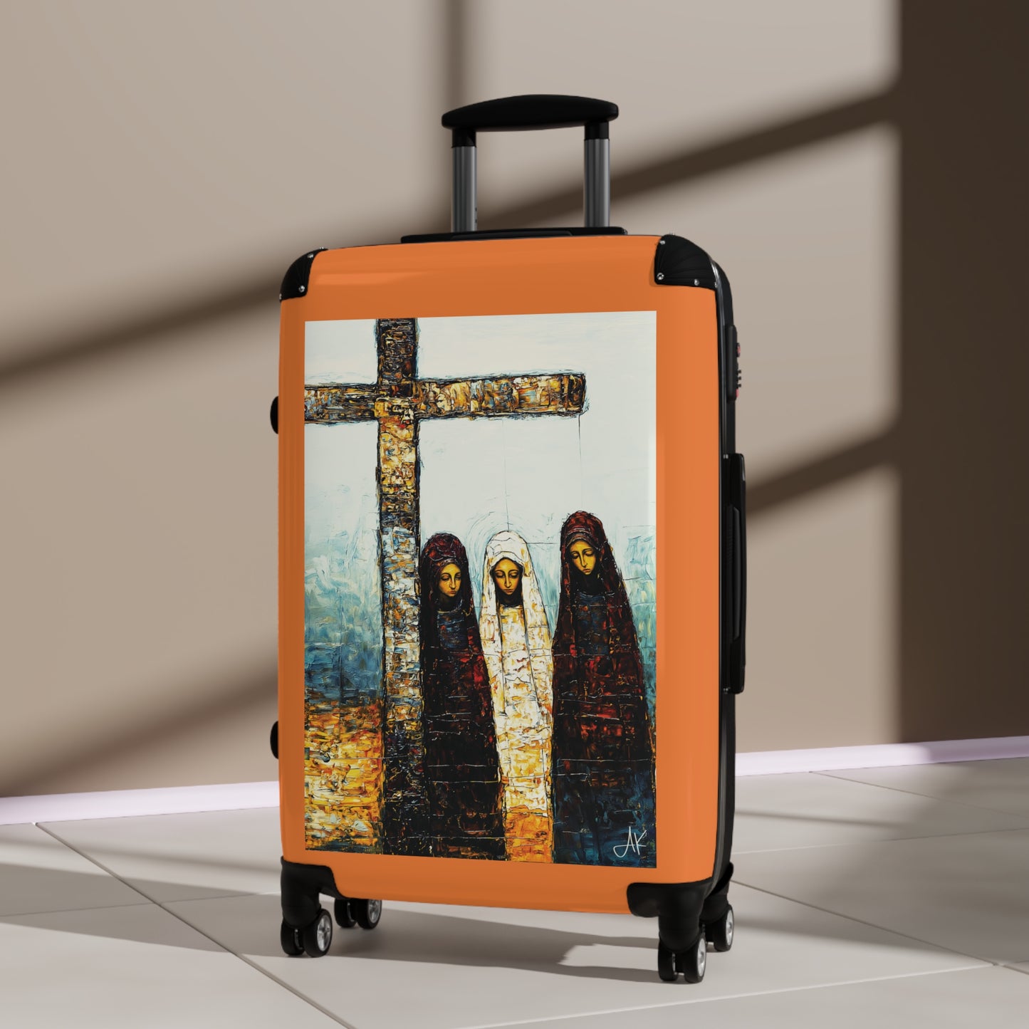 "At-the-Foot of the Cross - John 19:25", Suitcases (Light Orange)
