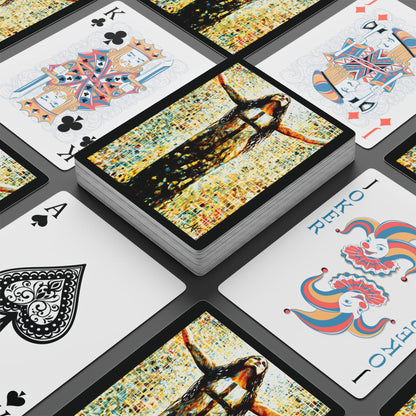 "Walk with God", Christian Fine Art Playing Cards (Void Black)