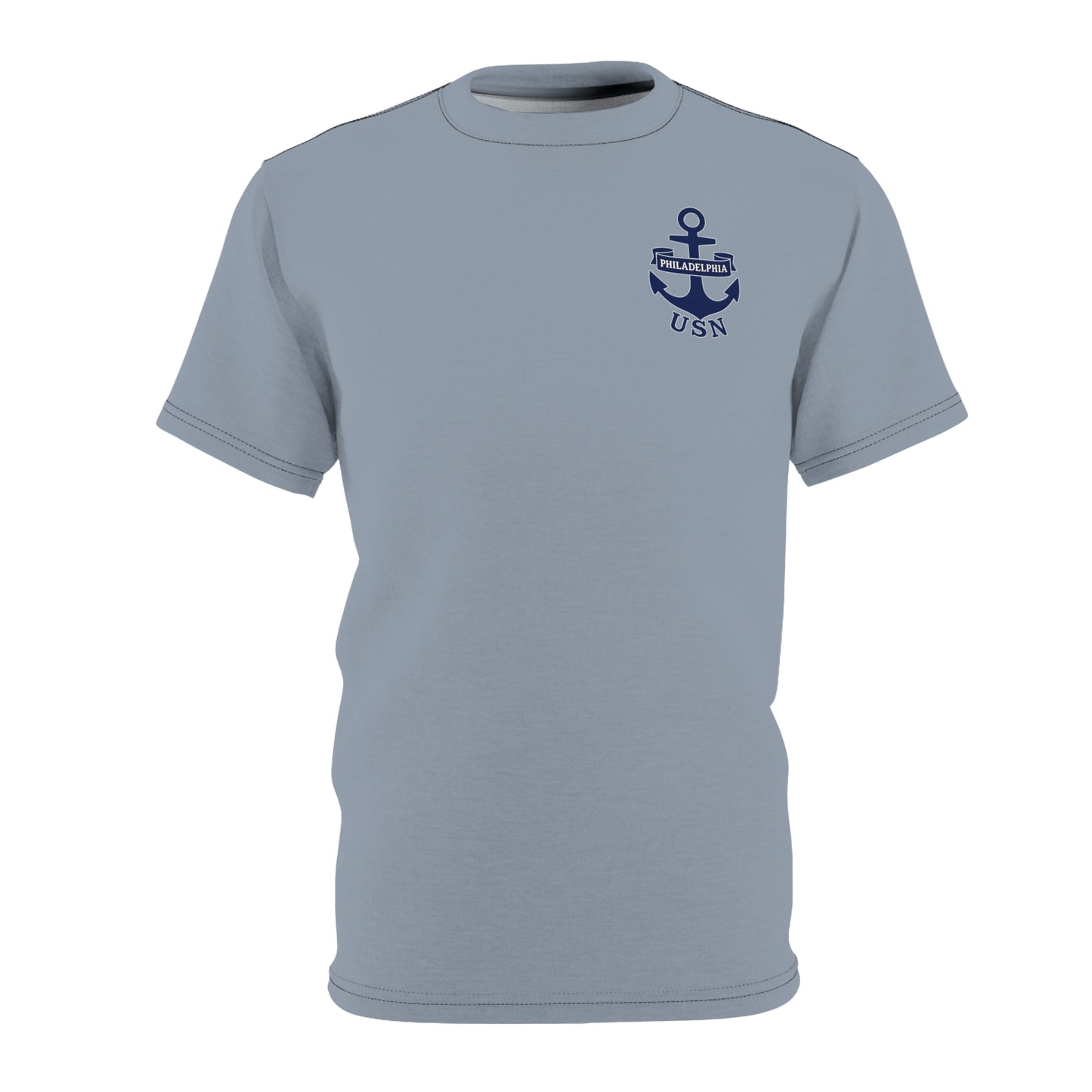 "USN Anchor", Unisex T-shirt (Steel-Deck Grey)