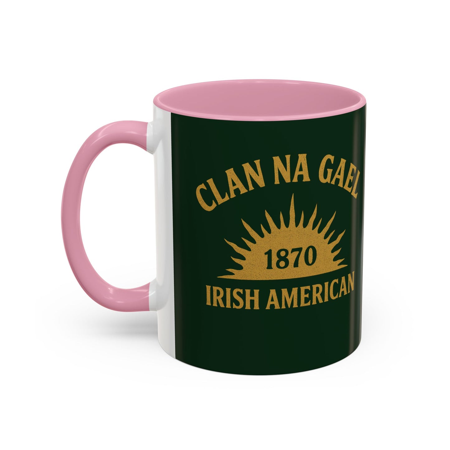 "Clan na Gael - Irish American", Colorful Mugs (11oz, 15oz) (Fenian Green)