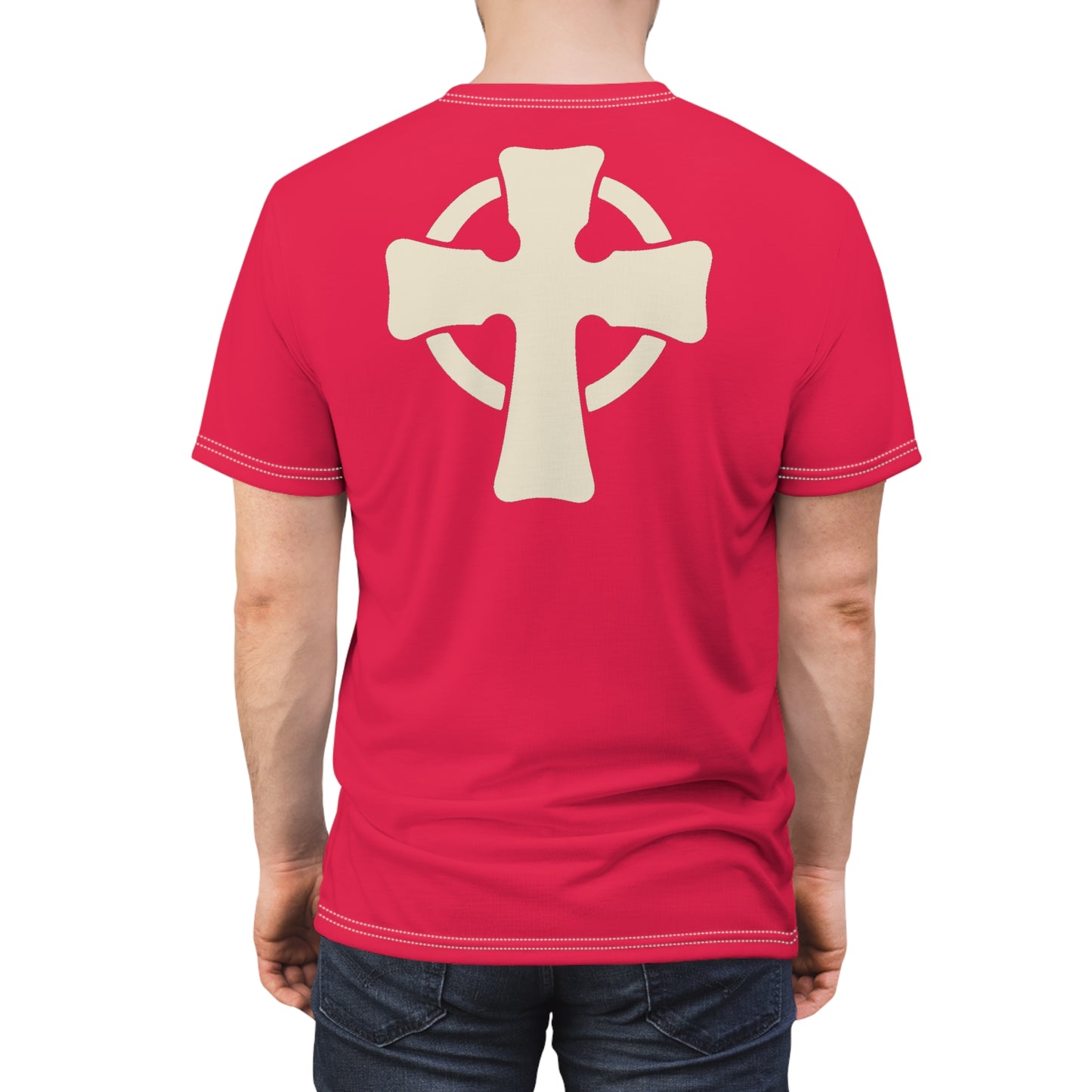 "Retro Jesus", Unisex T-shirt (Sanguine Red)