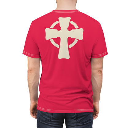 "Retro Jesus", Unisex T-shirt (Sanguine Red)