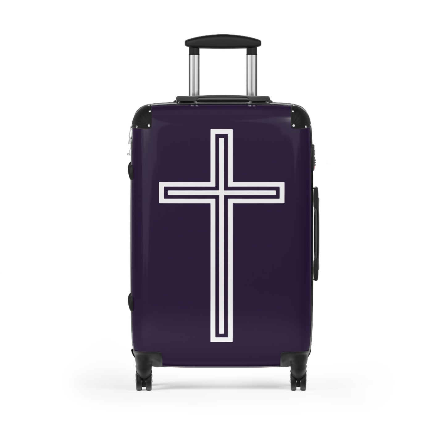 "A Simple Cross" Suitcases (Academic Purple)