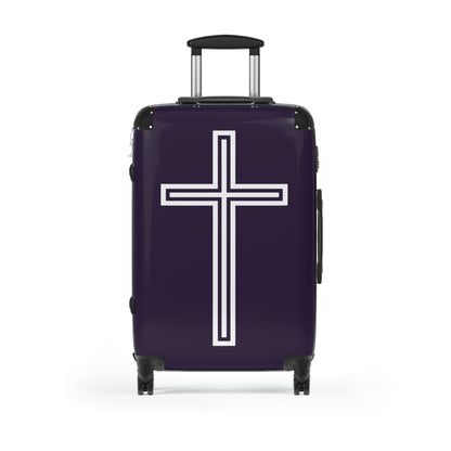"A Simple Cross" Suitcases (Academic Purple)