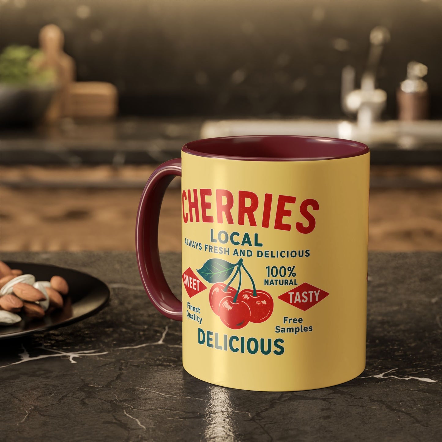 "Delicious Cherries", Colorful Mugs (11oz, 15oz) (Sanctum Veil)