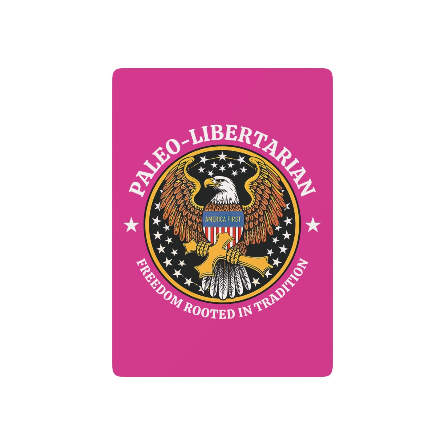 "Paleo-Libertarian" #01, Political Playing Cards (Strongboy Pink)