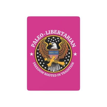 "Paleo-Libertarian" #01, Political Playing Cards (Strongboy Pink)