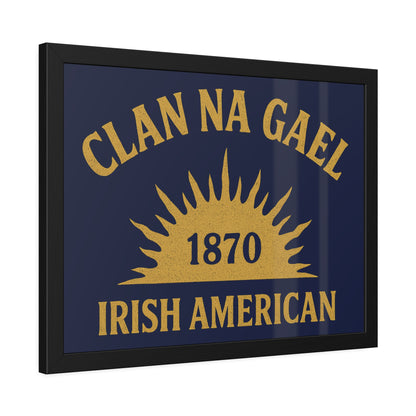"Clan na Gael - Irish American", Framed Paper Poster (Mariana Blue)
