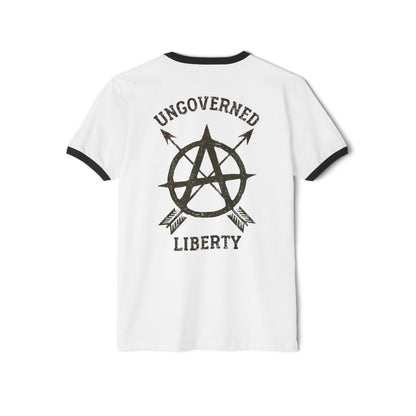 "Ungoverned Liberty", Unisex Cotton Ringer T-Shirt
