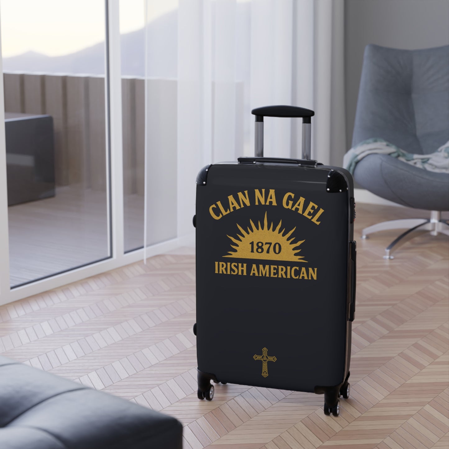 "Clan na Gael - Irish American", Suitcase (Black Denim)