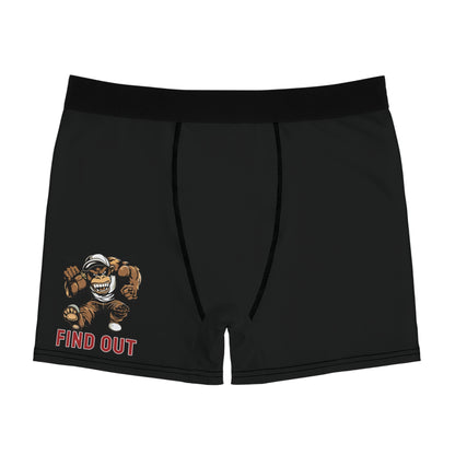 "Find Out", Men's Boxer Briefs (Moonless Black)