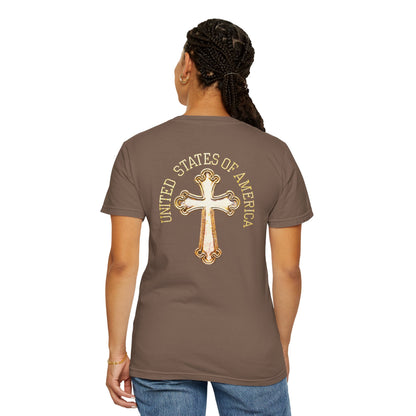 "USA Gold Cross", Unisex T-shirt