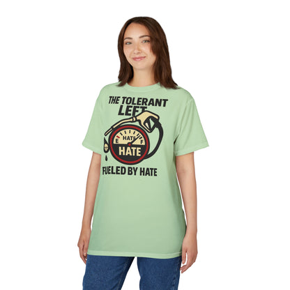 "The Tolerant Left", Unisex T-shirt (Soft Lime Green)