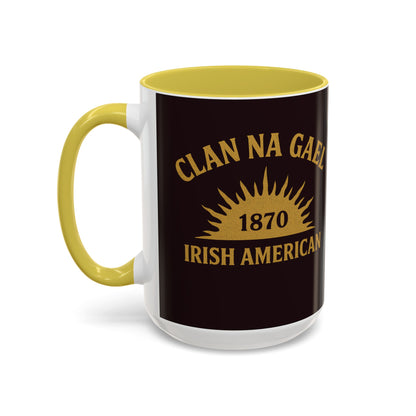 "Clan na Gael - Irish American", Colorful Mugs (11oz, 15oz) (Seal Brown)