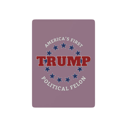 "Trump - Political Felon", Political Playing Cards (Mountbatten Pink)