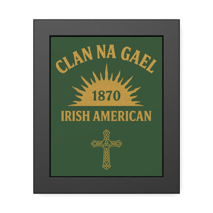 "Clan na Gael - Irish American", Framed Paper Poster (Brithemain Green)