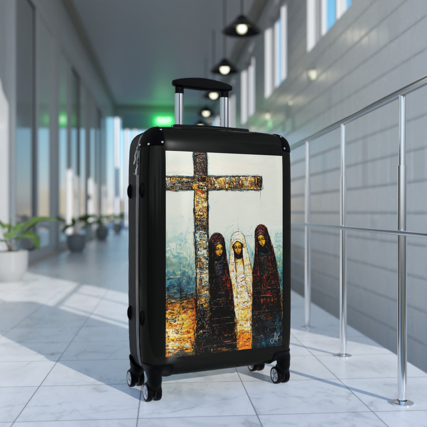 "At-the-Foot of the Cross - John 19:25", Suitcases (Black)