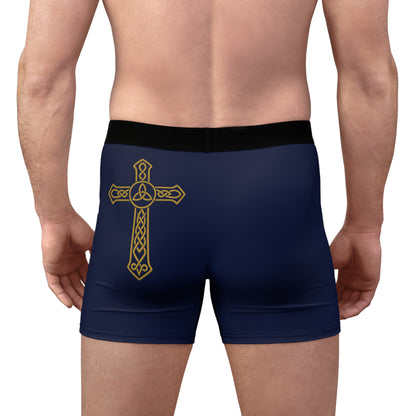 "Clan na Gael - Irish American", Men's Boxer Briefs (Mariana Blue)
