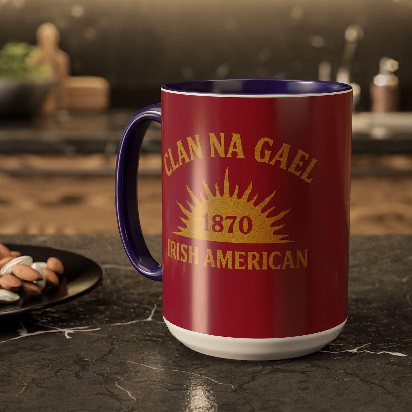 "Clan na Gael - Irish American", Colorful Mugs (11oz, 15oz) (Fénechas Red)