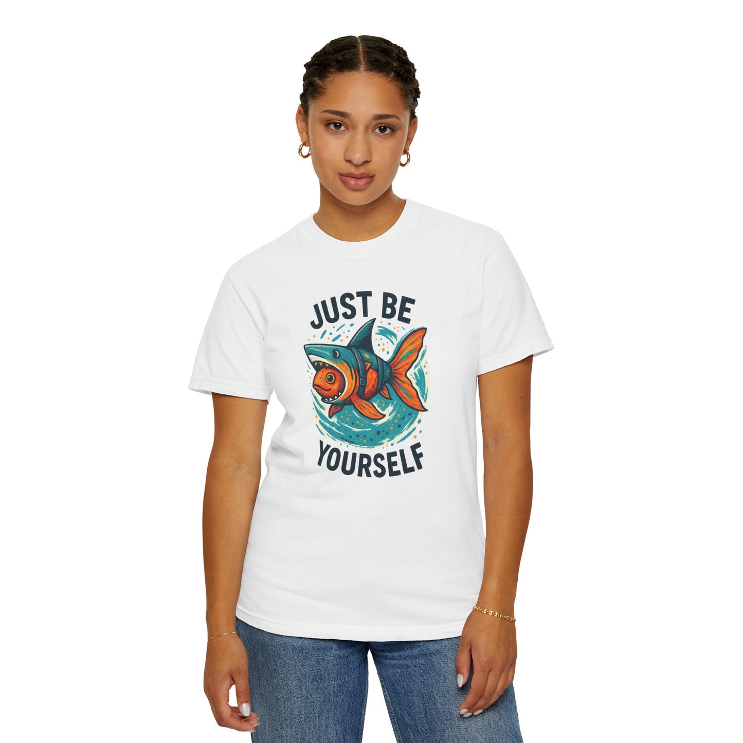 "Just Be Yourself", Unisex T-shirt (White and light colors)