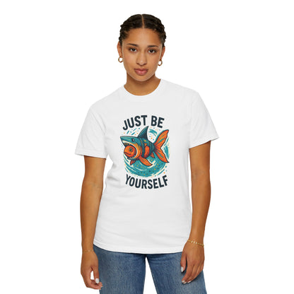 "Just Be Yourself", Unisex T-shirt (White and light colors)