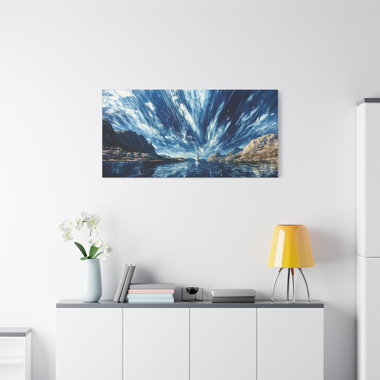 "Ancient Highway Racing Riven Sky", Fine Art Matte Canvas, Stretched, 1.25"