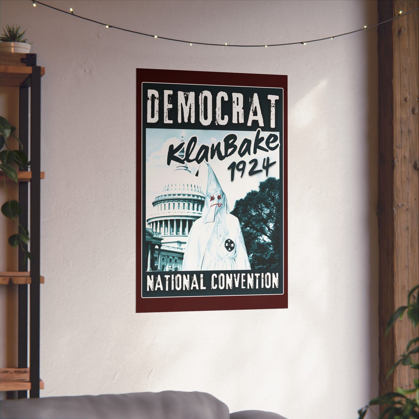 "Democrat KlanBake 1924", Matte Poster (Nine Tails Red)